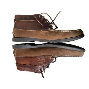 Vintage Talbots Brown Leather Suede Ankle Boots Women’s Size 11 — Lace‑Up Casual